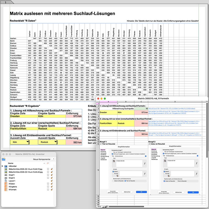 Matrix auslesen mit mehreren Suchlauf-Lösungen